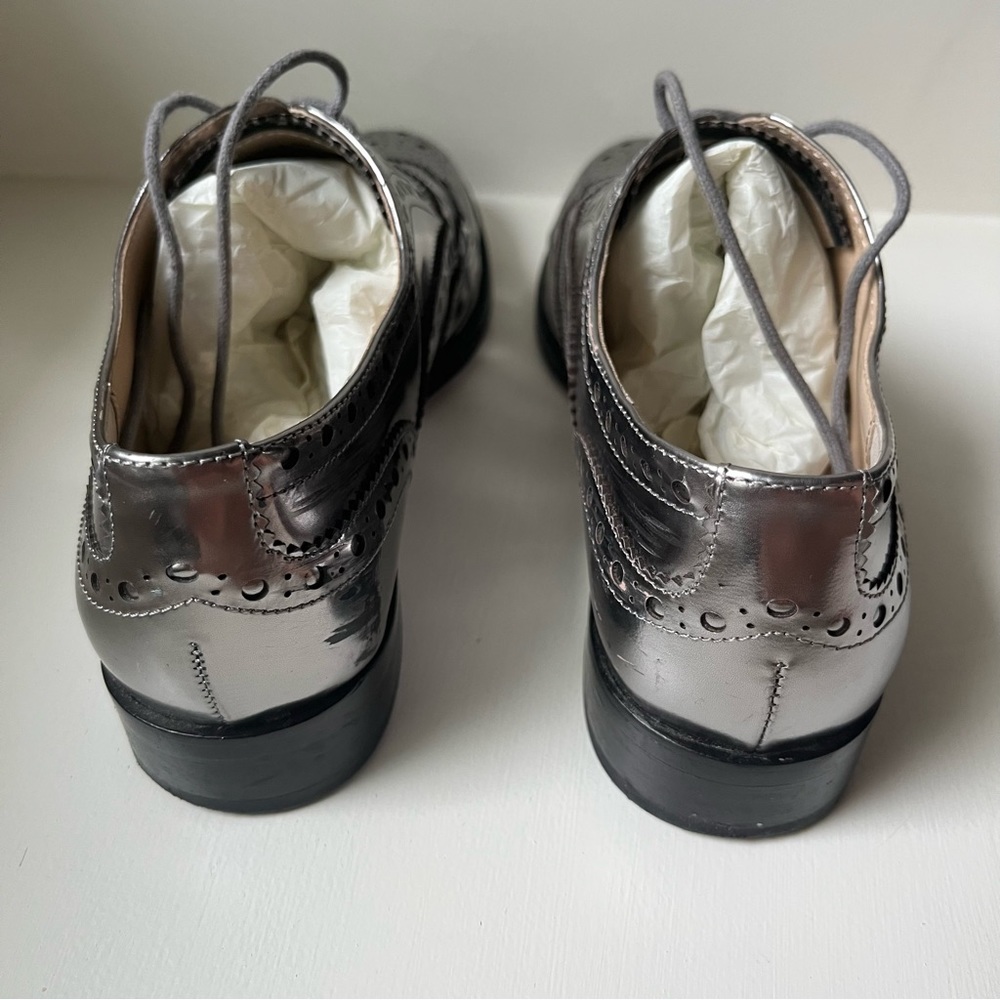 Botkier Callista Oxford Shoes in Metallic Pewter - Picture 6 of 10